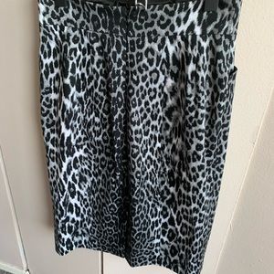 Eli Tahari Leopard Pencil Skirt